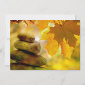 Zen meditatie-stenen en Maple Leaves Kaart (Voorkant)