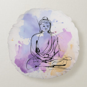 Zen meditatiekussen voor vreedzame huisdecoratie rond kussen