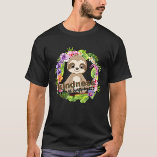 Zen Meditating Sloth Breathe Mindfulness Compassio T-shirt