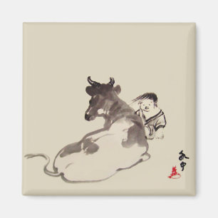 Zen meditation magnet magneet