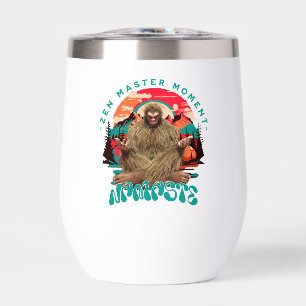 Zen Meester Moment Bigfoot Meditatie Retro Kunst