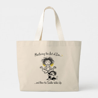 Zen Meesteres Moeder met Peuter Chaos Grote Tote Bag