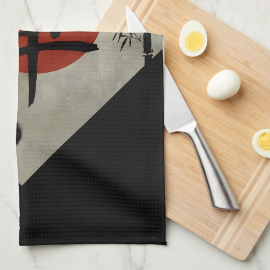 Zen met Enō Circle #2 Theedoek (Quarter Fold)