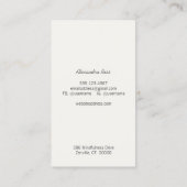 Zen Minimalist Simple New age Interior Designer Visitekaartje (Achterkant)