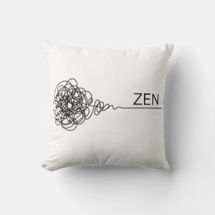 Zen Minimalistische Geestelijke Gezondheid Krabbel Kussen