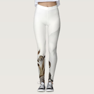 Zen Mistige Berg Vogels Minimalistische Natuur Leggings