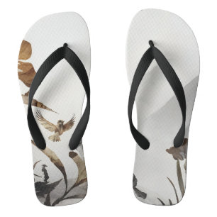 Zen Misty Berg Vogels Minimalistisch Natuur Teenslippers