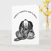 Zen Monk Happy Retourne Carte Anniversaire (Fleur jaune)