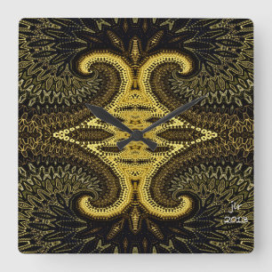 ZEN MONK WALL CLOCK VIERKANTE KLOK