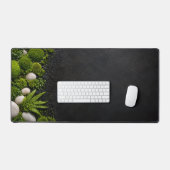 Zen Mossy Forest Floor and Stone Desk Mat (Clavier et souris)