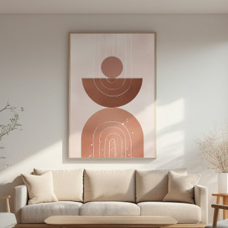 Zen Mountain Harmony - Minimalistische kunst aan d Perfect Poster