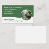 Zen Nature Thème Massage Thème Carte de visite (Devant / Derrière)