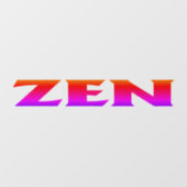 Zen neon see-thru venster cling back stick raamsticker (Vel)