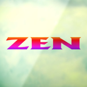 Zen neon see-thru venster cling back stick raamsticker