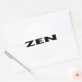 Zen noir blanc rond gros autocollants (Enveloppe)