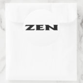Zen noir blanc rond gros autocollants (Sac)