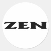 Zen noir blanc rond petits autocollants (Devant)