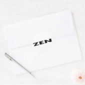 Zen noir blanc rond petits autocollants (Enveloppe)