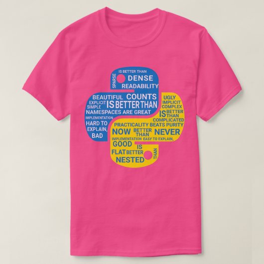 Zen Of Python Programmers T-shirt (Design voorkant)