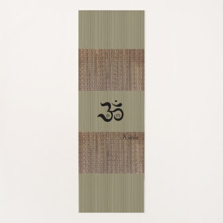 Zen Om green tatami print bijtende douanenaam Yogamat