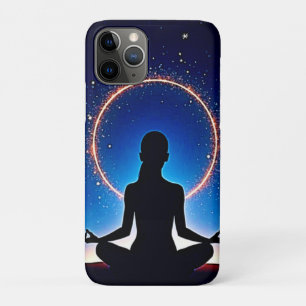 Zen onder de sterren: kosmische meditatie iPhone 11 pro hoesje