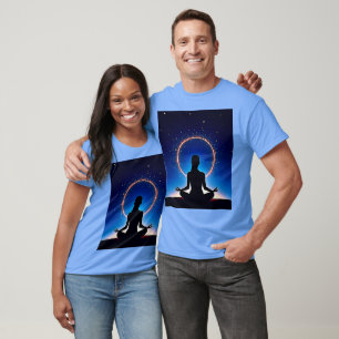 Zen onder de sterren: kosmische meditatie t-shirt