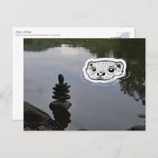 Zen otter briefkaart (Voorkant / Achterkant)