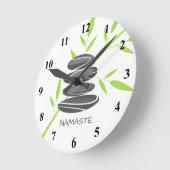 Zen pebble stenen stack yoga meditation wall klok (Hoek)