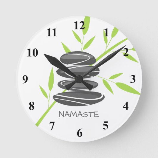 Zen pebble stenen stack yoga meditation wall klok (Voorkant)
