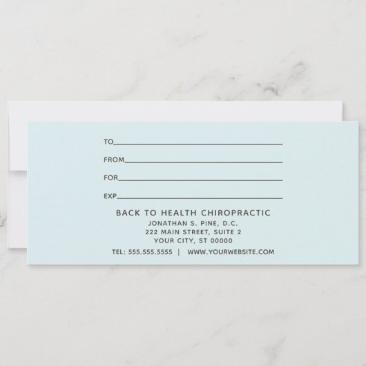 Zen Pebbles & Ocean Gift Certificate (Achterkant)