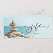 Zen Pebbles & Ocean Gift Certificate (Voorkant / Achterkant)