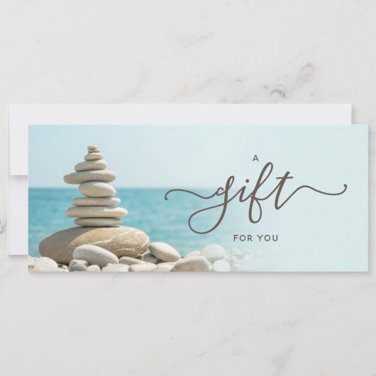 Zen Pebbles & Ocean Gift Certificate (Voorkant)