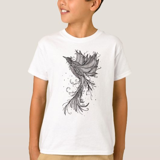 Zen Phoenix Kinder T-Shirt (Voorkant)
