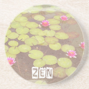 Zen Pink Lotus Zandsteen Onderzetter