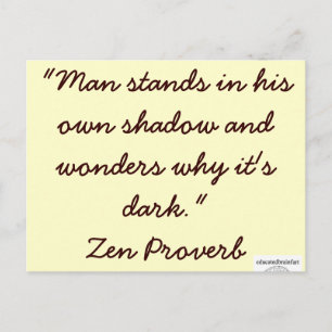Zen Proverb 1 - opgeleide brainfart Briefkaart