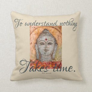 Zen Proverb Buddha Waterverf Art Pillow Kussen