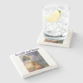 Zen Quote Buddha Stone Onderzetter (Zijkant)