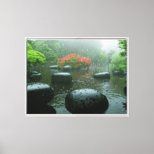 Zen Rain Garden met levendige esdoorn |