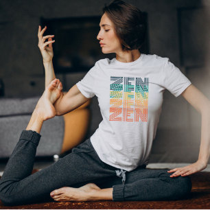 ZEN Rainbow kleurrijke typografie T-shirt