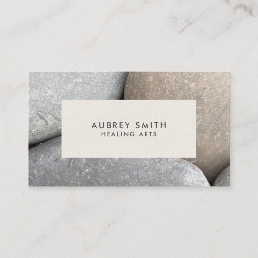 Zen River Rocks Carte de visite des Arts de guéris (Devant)