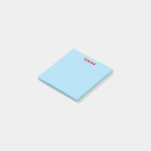 Zen rode blauwe notitieblokken post-it® notes (Schuin)