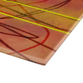 Zen rode draad glas snijplank (Hoek)