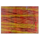 Zen rode draad glas snijplank (Voorkant)