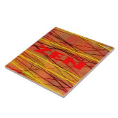 Zen rode draad grote tegel tegeltje (Zijkant)