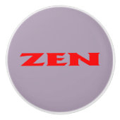 Zen rode grijze keramische knop (Voorkant)