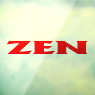 Zen rode see-thru venster cling back stick raamsticker