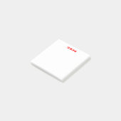 Zen rode witte notitieblokken post-it® notes (Schuin)