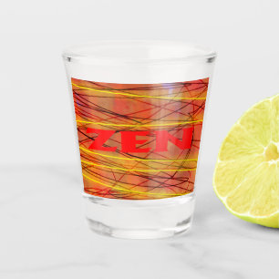 Zen rood draad schot glas