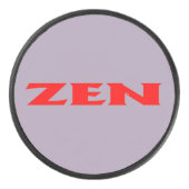 Zen rood grijs hockey puck (Voorkant)