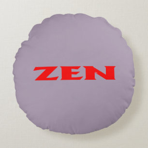 Zen rood grijs rond poly worp kussen